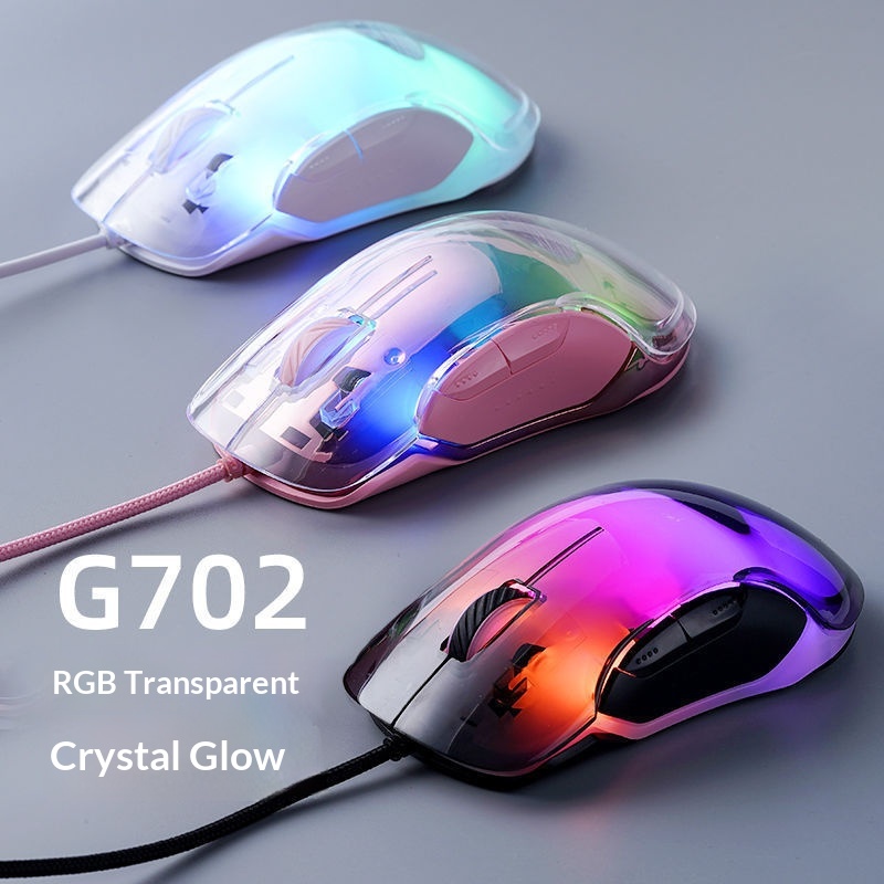 Digitex Digitex Compatible With G702 Gaming Mouse Wired Laptop Desktop Computer RGB Fully Transparent Backlit Office_voghion.com