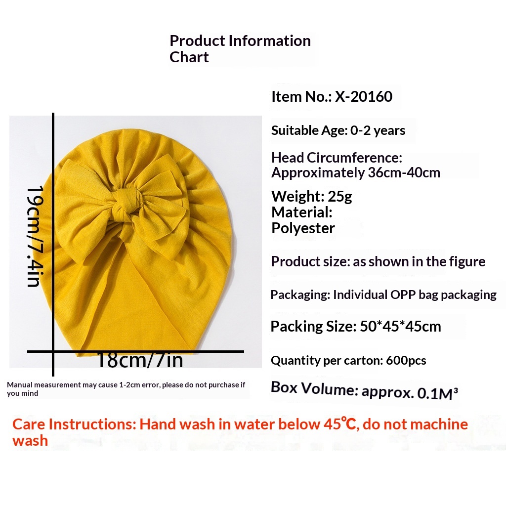 Novo gorro infantil de verão com laço, cor sólida e design fofo._voghion.com