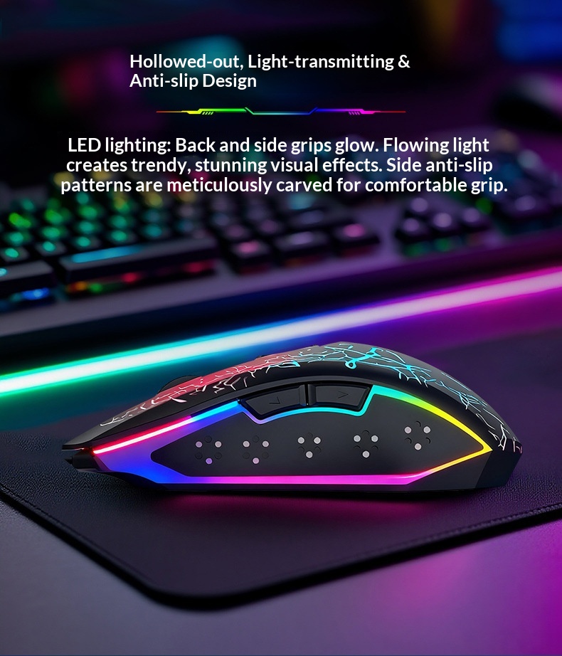 Digitex Wrangler Kabellose Lade- und Geräuschlose Dual-Modus-Bluetooth-Maus für Büro, Gaming und Laptop_voghion.com