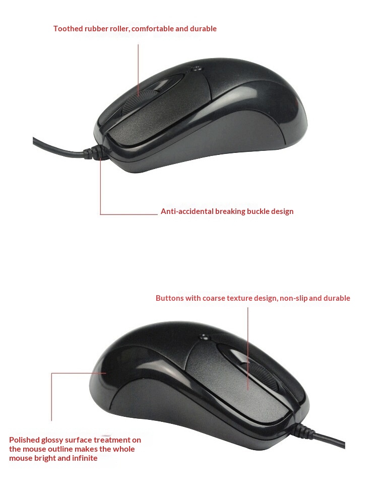 Digitex Digitex Lisheng OP-300C USB Wired Optical Desktop Laptop Office Gaming Mouse_voghion.com