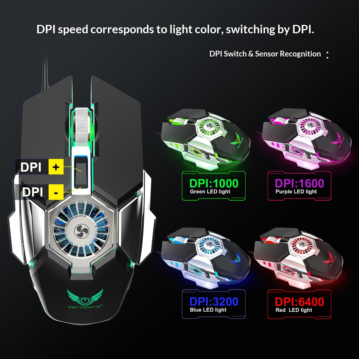 Digitex Digitex Source Factory Cooling Fan Wired Ro Programming RGB Lighting Gaming Competitive Computer Mouse Wholesale_voghion.com