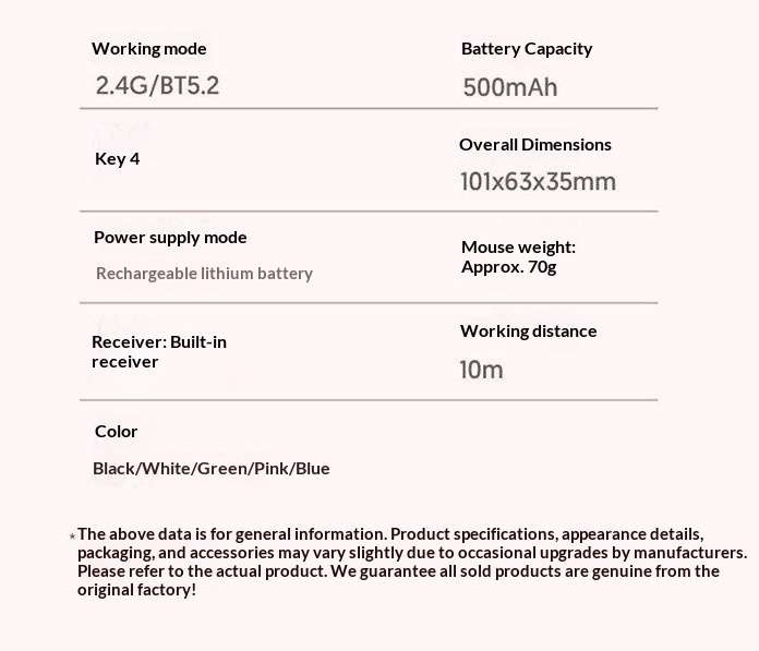 Digitex Digitex Mouse Computer Office Laptop Tablet Universal Bluetooth Wireless Charging Portable Gaming_voghion.com