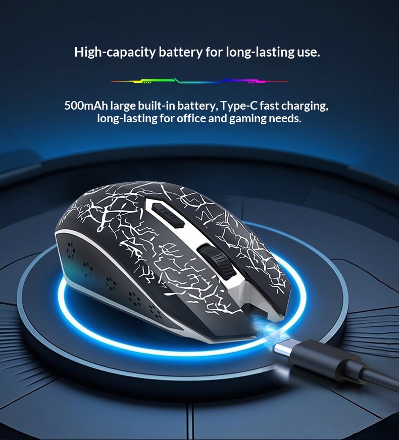 Digitex Wrangler Kabellose Lade- und Geräuschlose Dual-Modus-Bluetooth-Maus für Büro, Gaming und Laptop_voghion.com