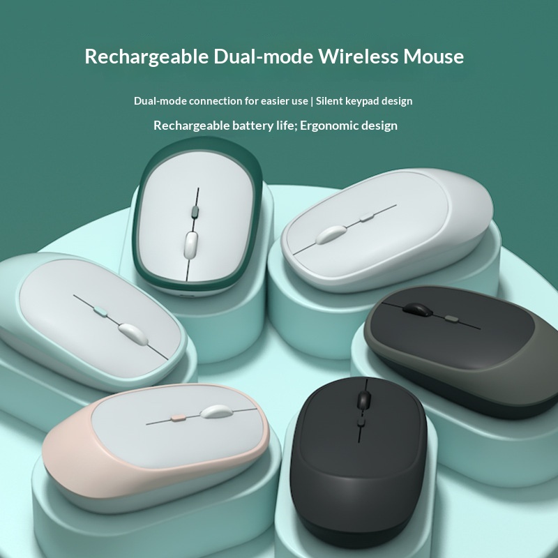 Digitex Kabellose Bluetooth-Maus, kompatibel mit iPad und Huawei, tragbar, geräuschlos, Cartoon-Design, Business-Gaming-Maus_voghion.com