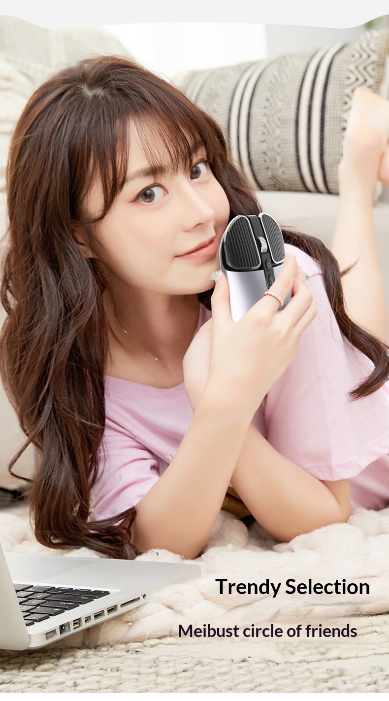 Digitex Source Factory Kabellose Bluetooth Dual-Mode-Maus für Büro und Beruf, mechanische, geräuscharme Maus aus Metall, Geschenk, auf Lager_voghion.com