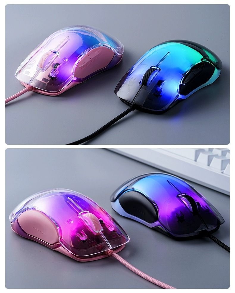 Digitex Digitex Compatible With G702 Gaming Mouse Wired Laptop Desktop Computer RGB Fully Transparent Backlit Office_voghion.com