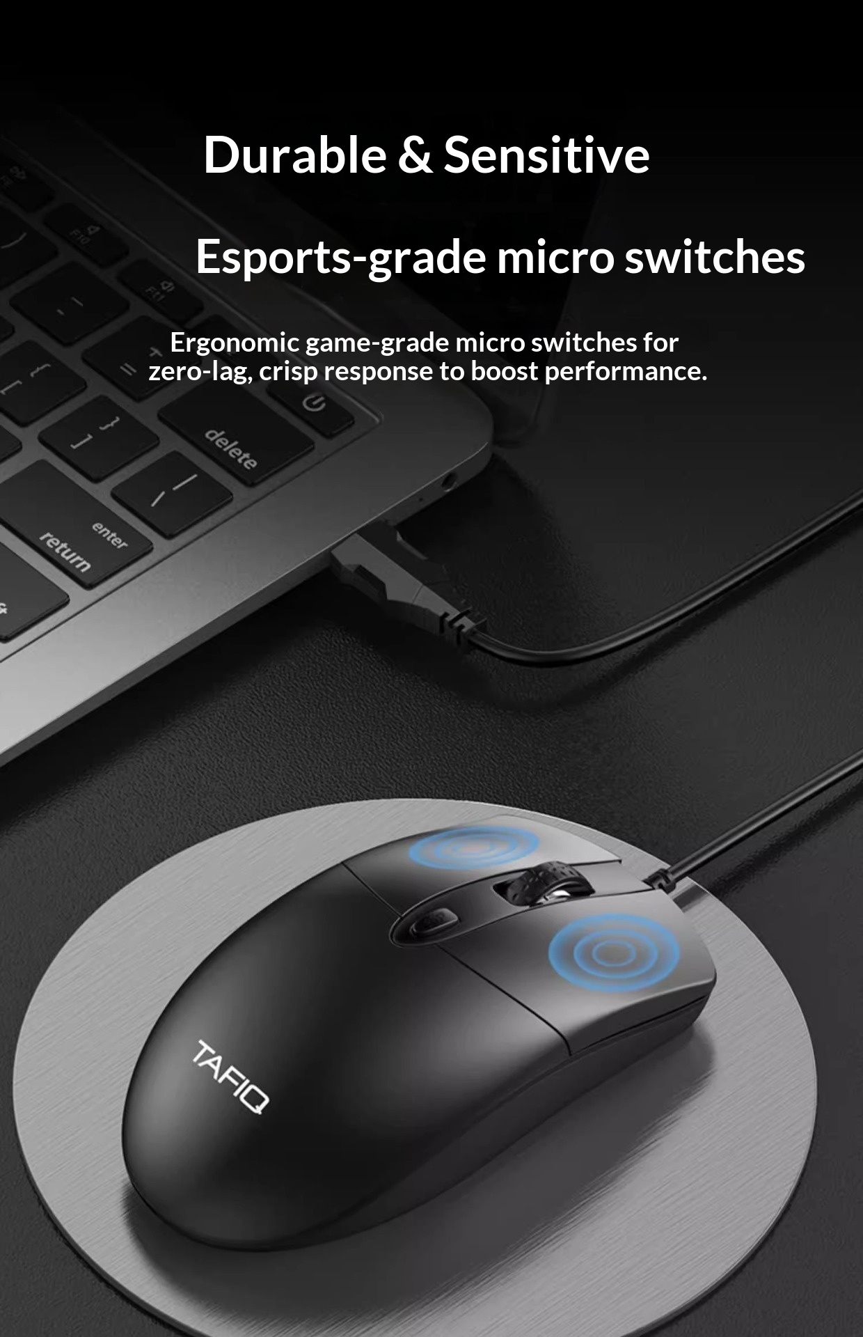 Ratón periférico silencioso con cable Digitex para ordenador portátil, de escritorio, USB, para el hogar y la oficina_voghion.com