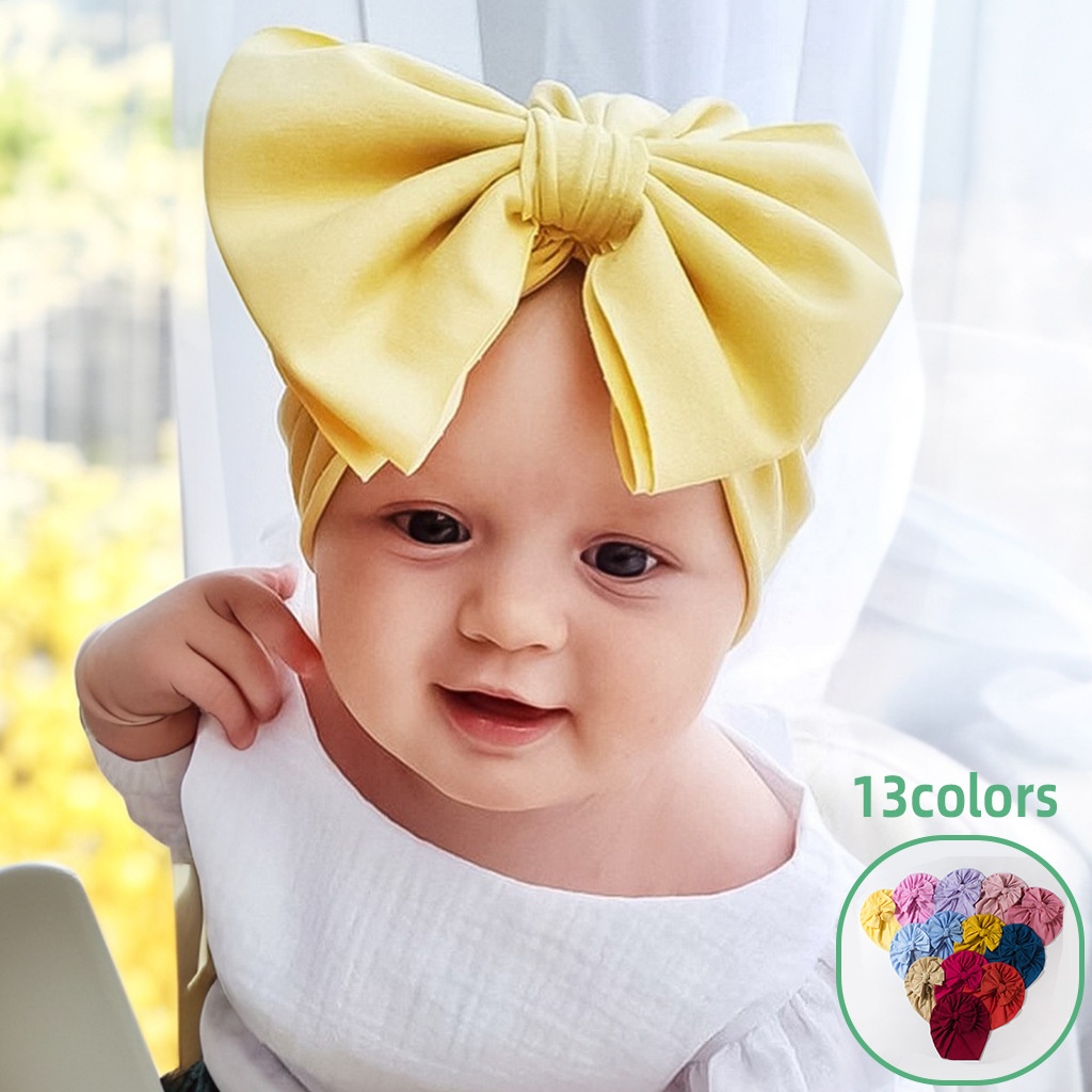 Novo gorro infantil de verão com laço, cor sólida e design fofo._voghion.com
