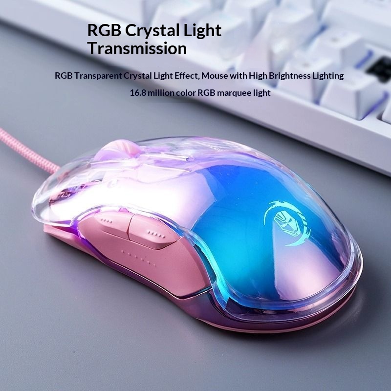 Digitex Digitex Compatible With G702 Gaming Mouse Wired Laptop Desktop Computer RGB Fully Transparent Backlit Office_voghion.com