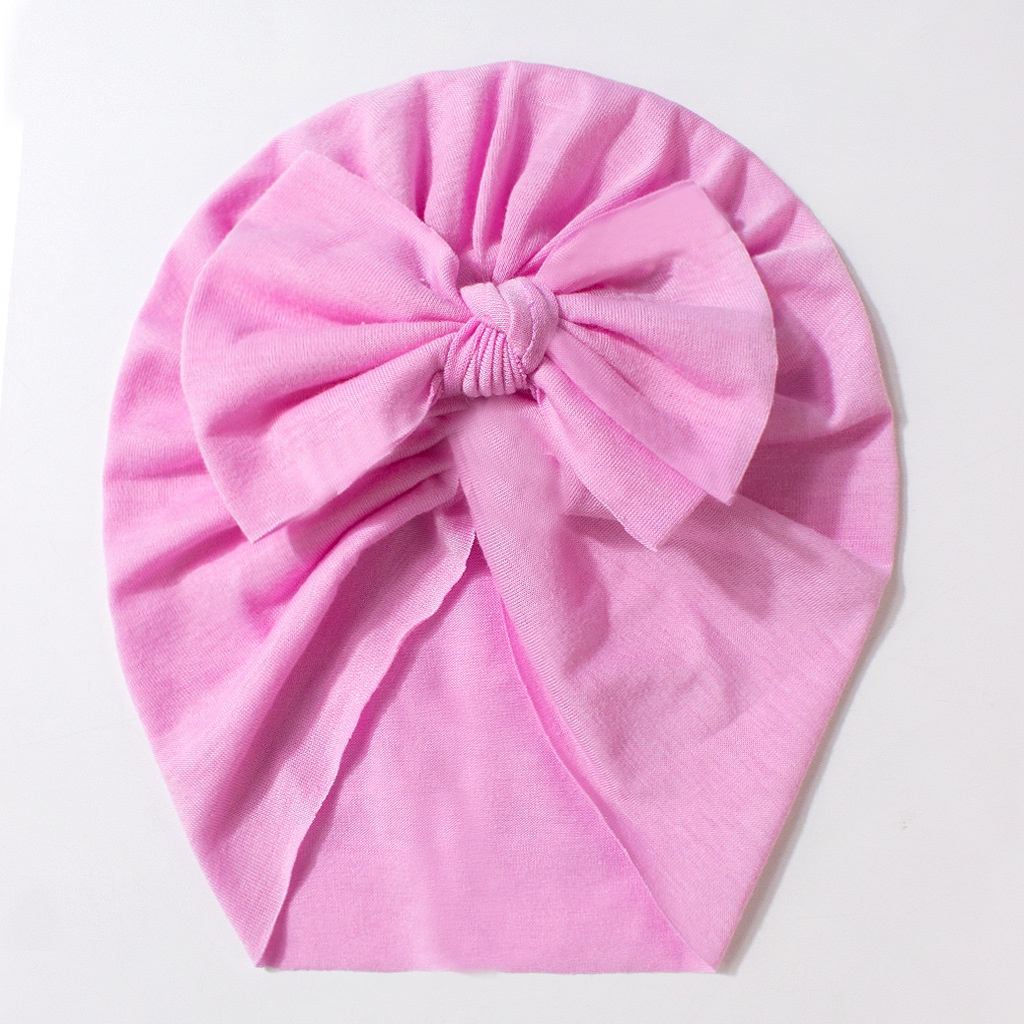 Novo gorro infantil de verão com laço, cor sólida e design fofo._voghion.com