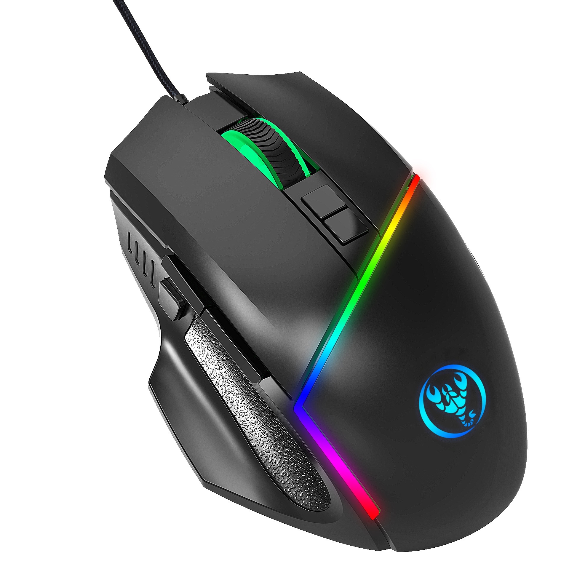 Digitex Digitex Yeni A876 Kablolu Renkli Senkron 6400dpi Ayarlanabilir Aydınlatma Kapatılabilir Oyun Faresi Stokta_voghion.com