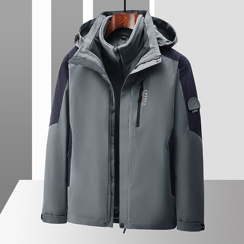 girl Girl Outdoor Jacket Men 3-in-1 Detachable Autumn Winter Cycling Windproof Waterproof Coat Tibetan Trend Ski Suit Women_voghion.com