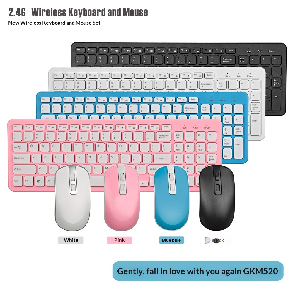 Digitex Digitex GKM520 Colorful Smart Power-Saving For Home Office Business Wireless Keyboard And Mouse Set_voghion.com