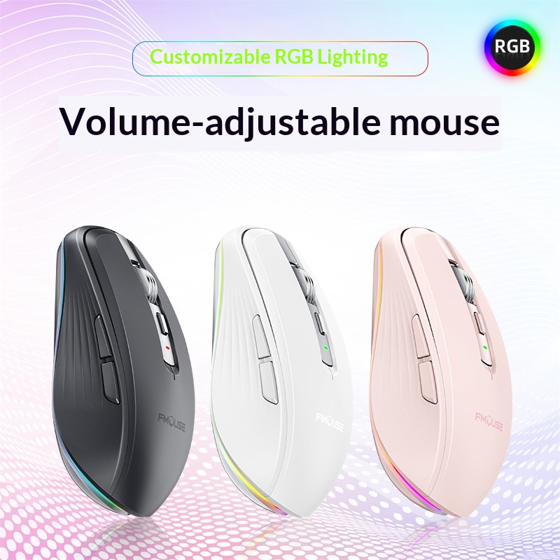 Digitex Digitex Huma 303 Mouse da gioco illuminato RGB ricaricabile wireless Bluetooth a doppia modalità per computer portatile ufficio_voghion.com