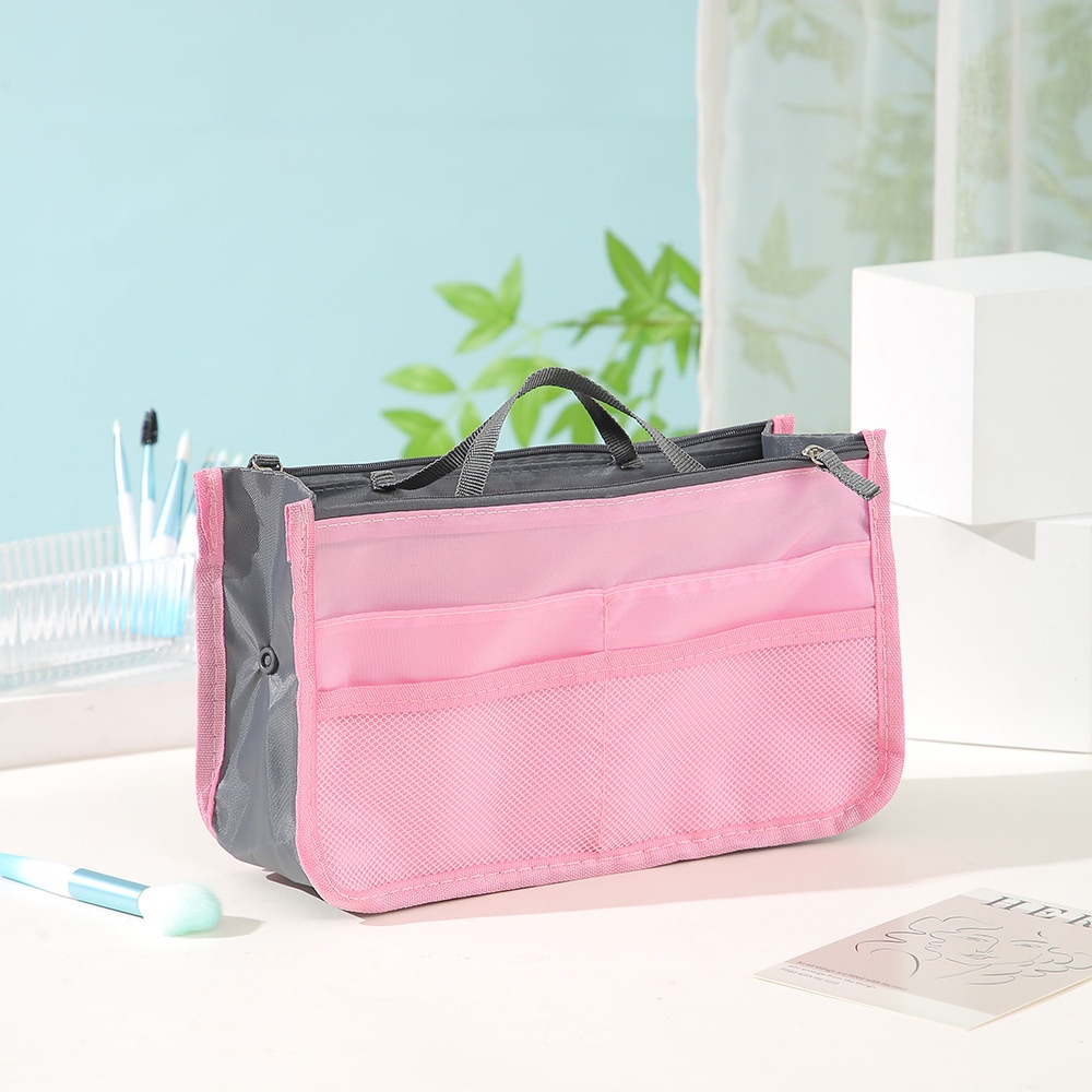 Lillian Portable Lightweight Large Capacity Makeup Double Zipper Thickened Toiletry Multi-Functional Data Cable Storage Bag_voghion.com