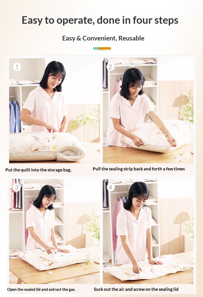 Lillian Home Dormitory Compression Thickened Multi-Specification Quilt Clothes Storage Vacuum Bags_voghion.com