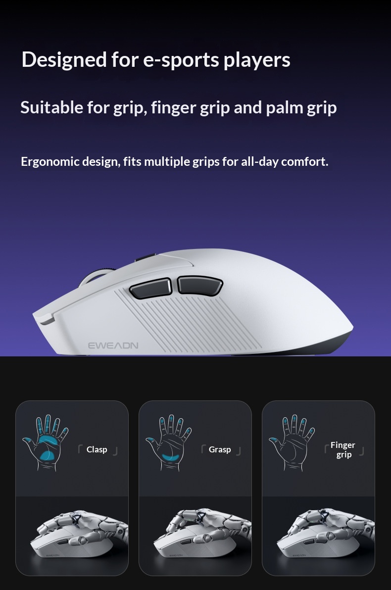 Digitex Digitex Forerunner GS01 Wireless Mouse Gaming Bluetooth Lightweight Wired Three-Mode Computer Office Large Hand_voghion.com