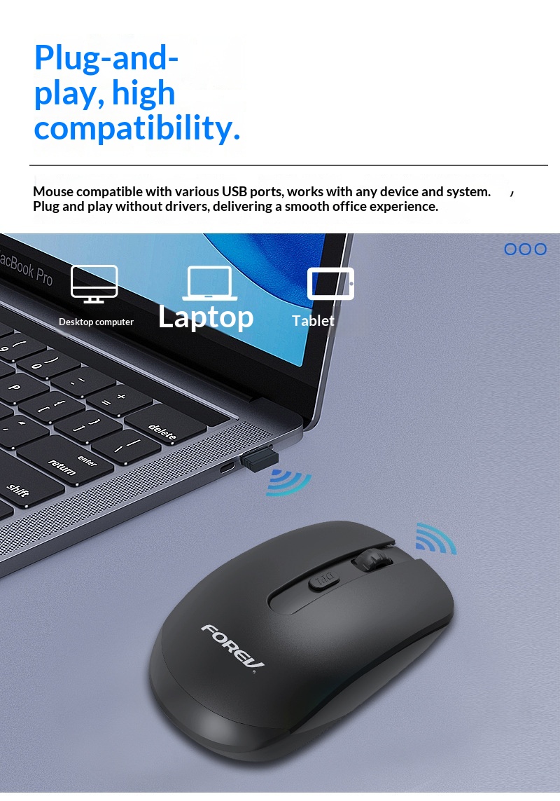 Digitex Digitex FV180 Wireless Optical Business Office Lightweight Power Saving Computer Notebook Home Portable Silent Mouse_voghion.com