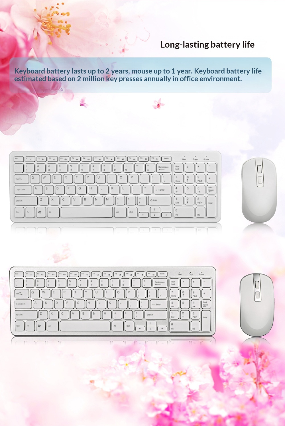 Digitex Digitex GKM520 Colorful Smart Power-Saving For Home Office Business Wireless Keyboard And Mouse Set_voghion.com