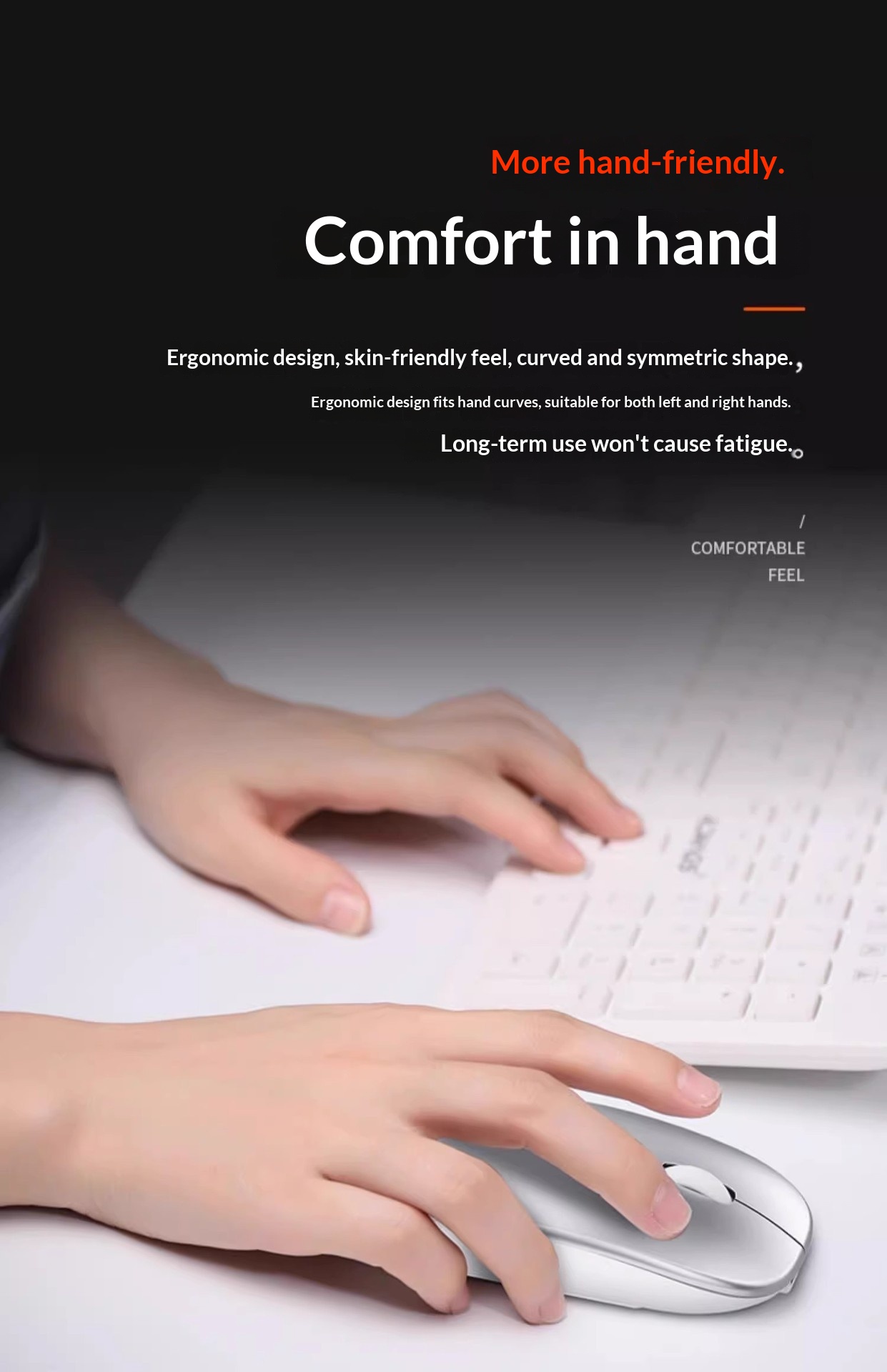 Digitex Kabellose, geräuschlose Maus für Laptop, Computer, Tablet usw. (Bluetooth) – Büro und Büro_voghion.com