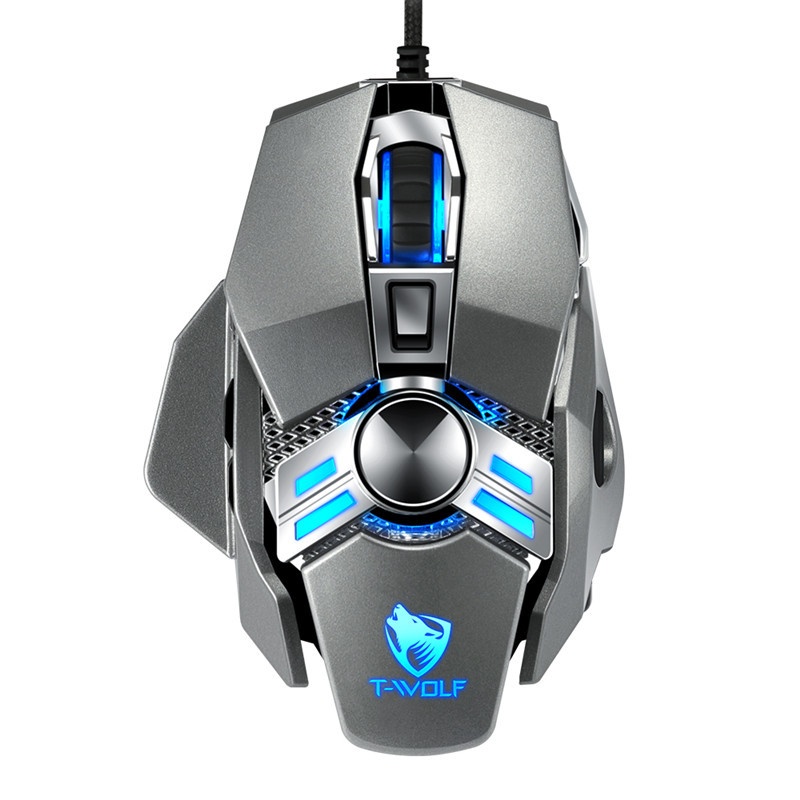 Digitex Digitex Thunderwolf V10 Luminous Weighted Gaming Desktop USB Wired Mouse Ro Definition_voghion.com