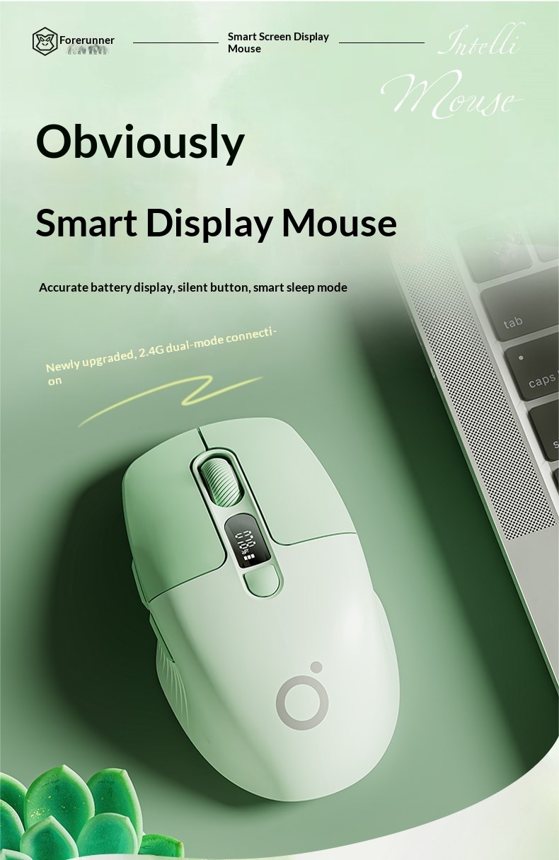 Digitex Forerunner Q1 Kablosuz Bluetooth Fare, Ekranlı, Şarj Edilebilir, Dizüstü Bilgisayar, Ofis, Sessiz, Oyun, Evrensel,_voghion.com