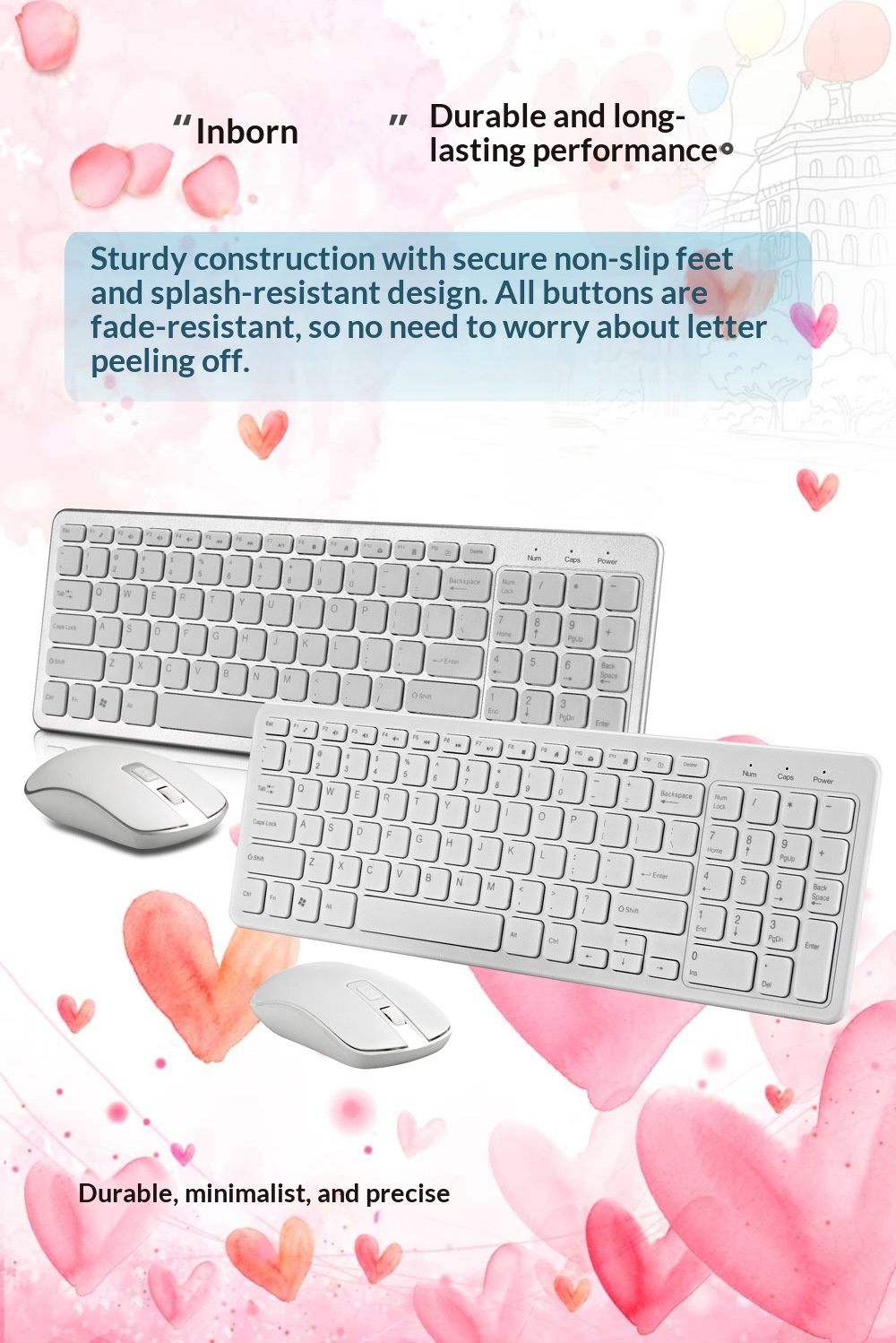 Digitex Digitex GKM520 Colorful Smart Power-Saving For Home Office Business Wireless Keyboard And Mouse Set_voghion.com