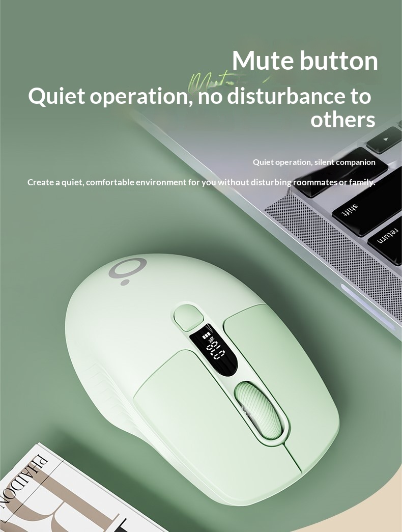 Digitex Forerunner Q1 Kablosuz Bluetooth Fare, Ekranlı, Şarj Edilebilir, Dizüstü Bilgisayar, Ofis, Sessiz, Oyun, Evrensel,_voghion.com