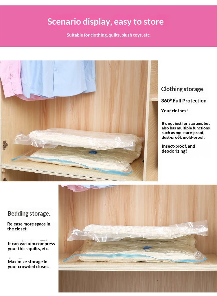 Lillian Single Pack Large Vacuum Compression Quilt Clothes Packing Organizer Dustproof Storage Bag_voghion.com