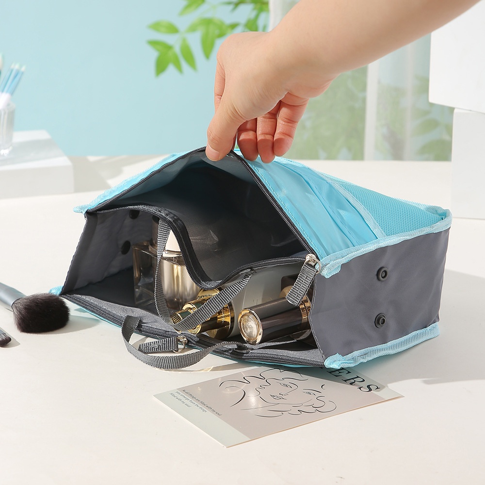 Lillian Portable Lightweight Large Capacity Makeup Double Zipper Thickened Toiletry Multi-Functional Data Cable Storage Bag_voghion.com