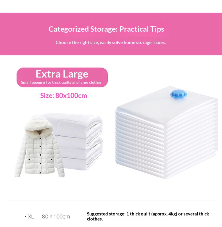 Lillian Single Pack Large Vacuum Compression Quilt Clothes Packing Organizer Dustproof Storage Bag_voghion.com