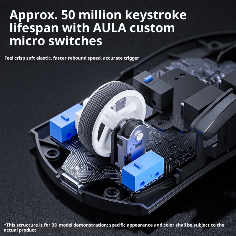 Digitex Digitex Wolf Spider SC380 Wireless Bluetooth Three-Mode Mouse Gaming Lightweight RGB Programmable Laptop Desktop Rechargeable_voghion.com