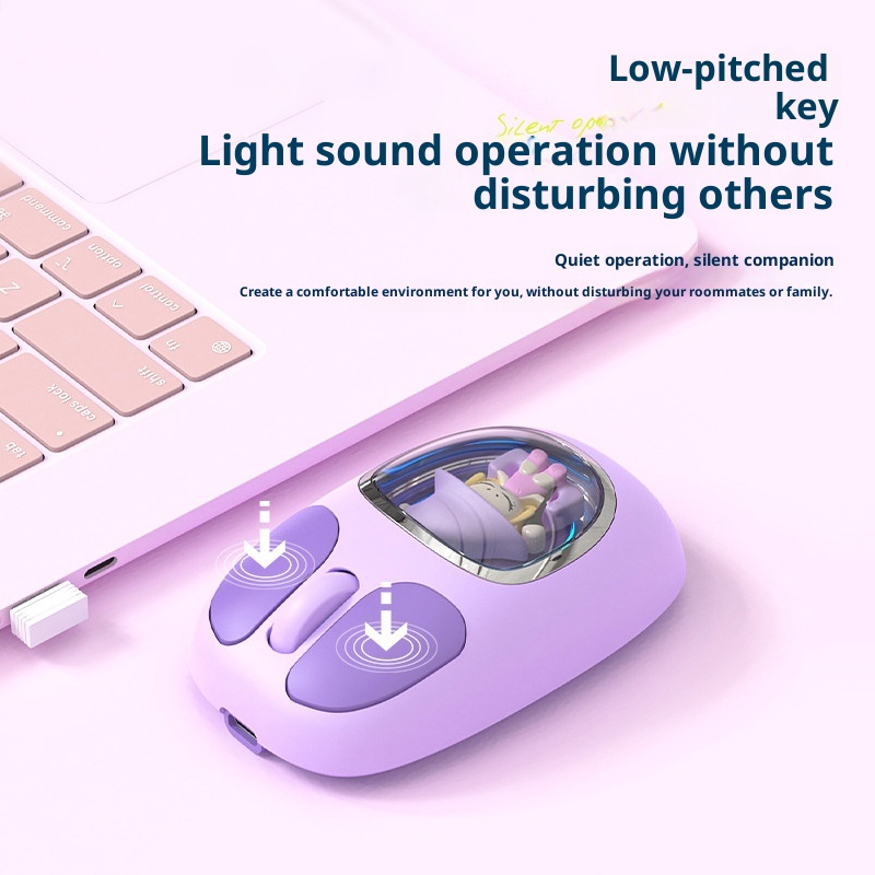 Digitex Digitex Girls Mouse Silent Office Computer Notebook Rechargeable Game Bluetooth Mobile Phone Tablet Wireless Dual Mode_voghion.com