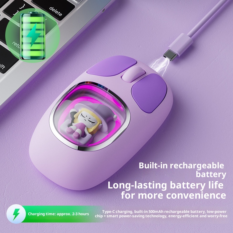 Digitex Digitex Girls Mouse Silent Office Computer Notebook Rechargeable Game Bluetooth Mobile Phone Tablet Wireless Dual Mode_voghion.com