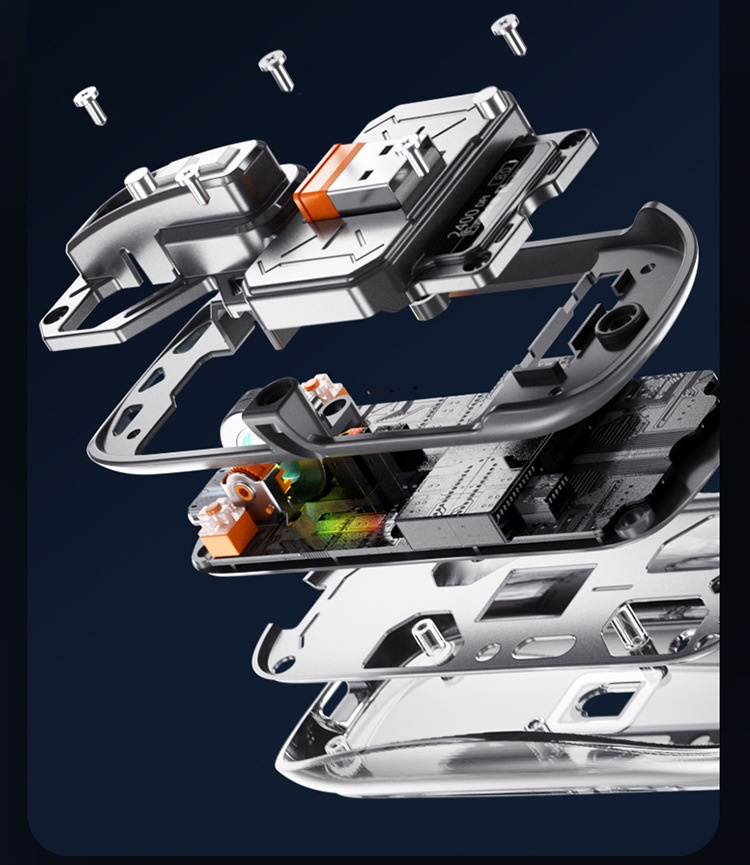 Ratón Digitex M135 con pantalla inteligente, transparente, de aleación, inalámbrico, Bluetooth, tres modos, para armar uno mismo._voghion.com