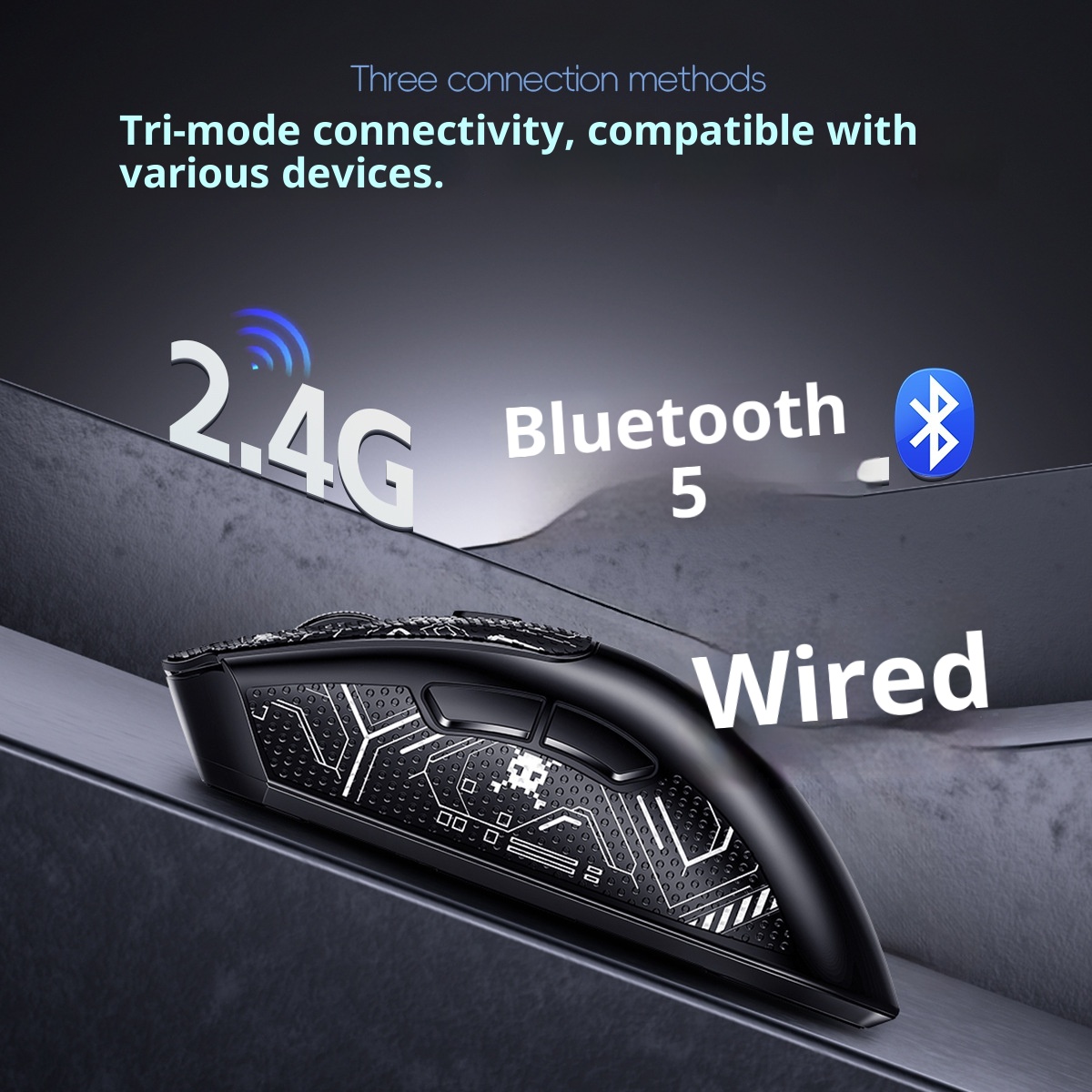 Digitex Digitex Silver Eagle G20 Bluetooth Wireless Three-Mode Lightweight Mouse Gaming E-Sports Desktop Computer RGB Wired_voghion.com