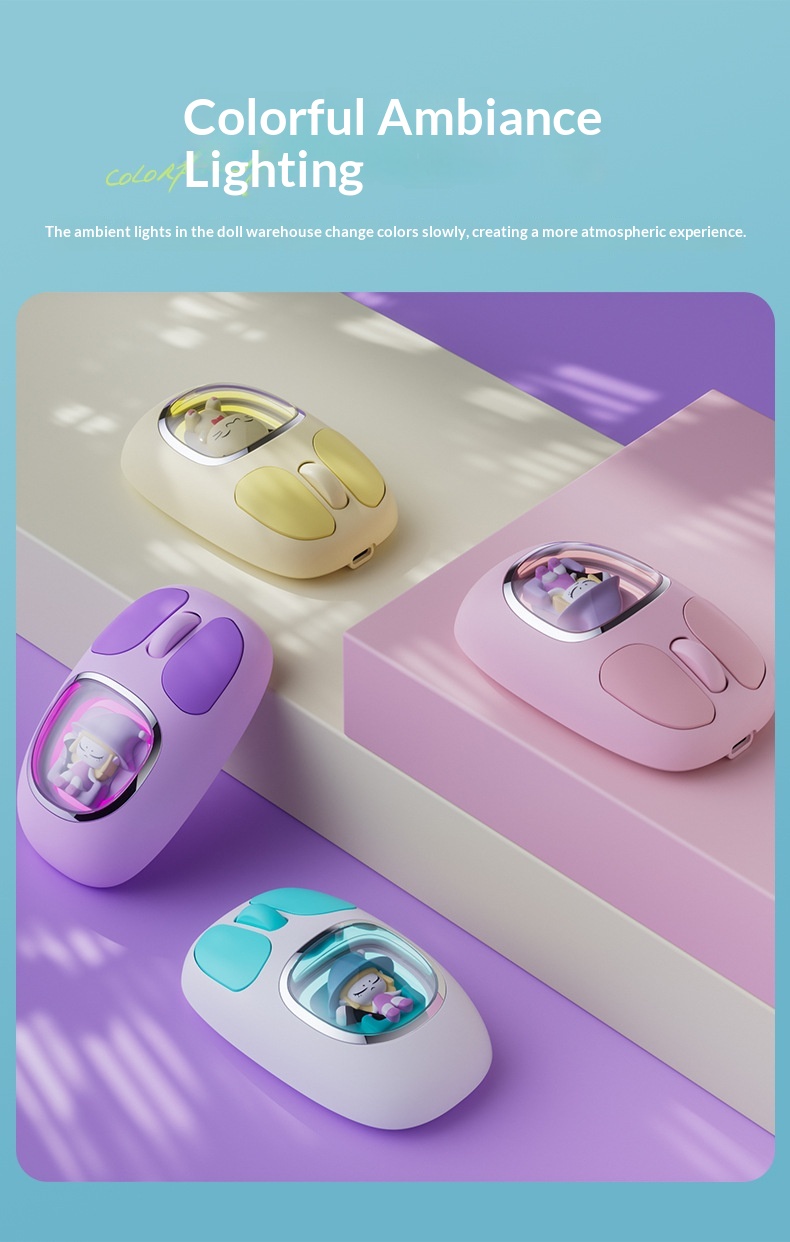 Digitex Digitex Girls Mouse Silent Office Computer Notebook Rechargeable Game Bluetooth Mobile Phone Tablet Wireless Dual Mode_voghion.com