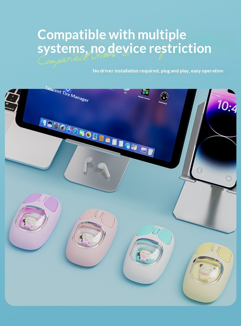 Digitex Digitex Girls Mouse Silent Office Computer Notebook Rechargeable Game Bluetooth Mobile Phone Tablet Wireless Dual Mode_voghion.com