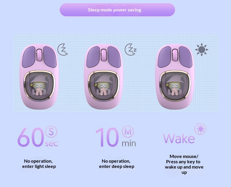 Digitex Digitex Girls Mouse Silent Office Computer Notebook Rechargeable Game Bluetooth Mobile Phone Tablet Wireless Dual Mode_voghion.com