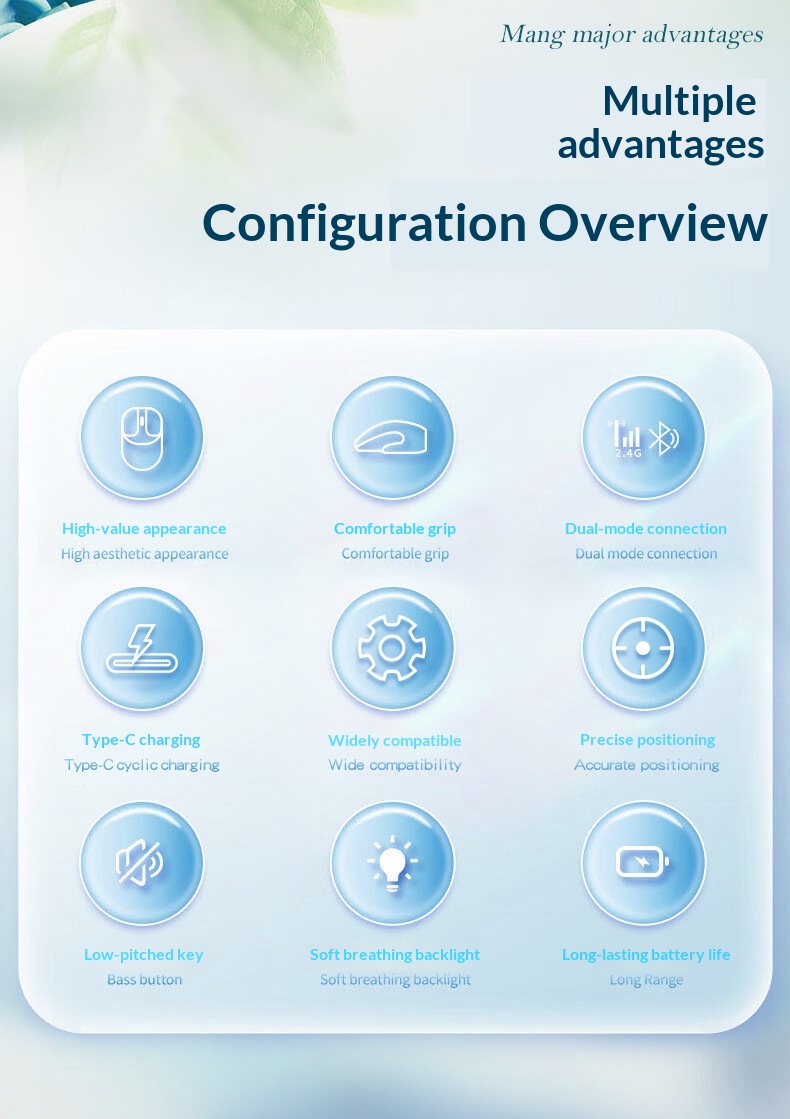 Digitex Digitex Girls Mouse Silent Office Computer Notebook Rechargeable Game Bluetooth Mobile Phone Tablet Wireless Dual Mode_voghion.com