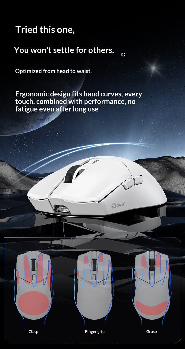 Digitex Free Wolf X2 Lightweight PAW3311 draadloze Bluetooth gamingmuis met drie modi en oplaadstation met RGB-verlichting_voghion.com