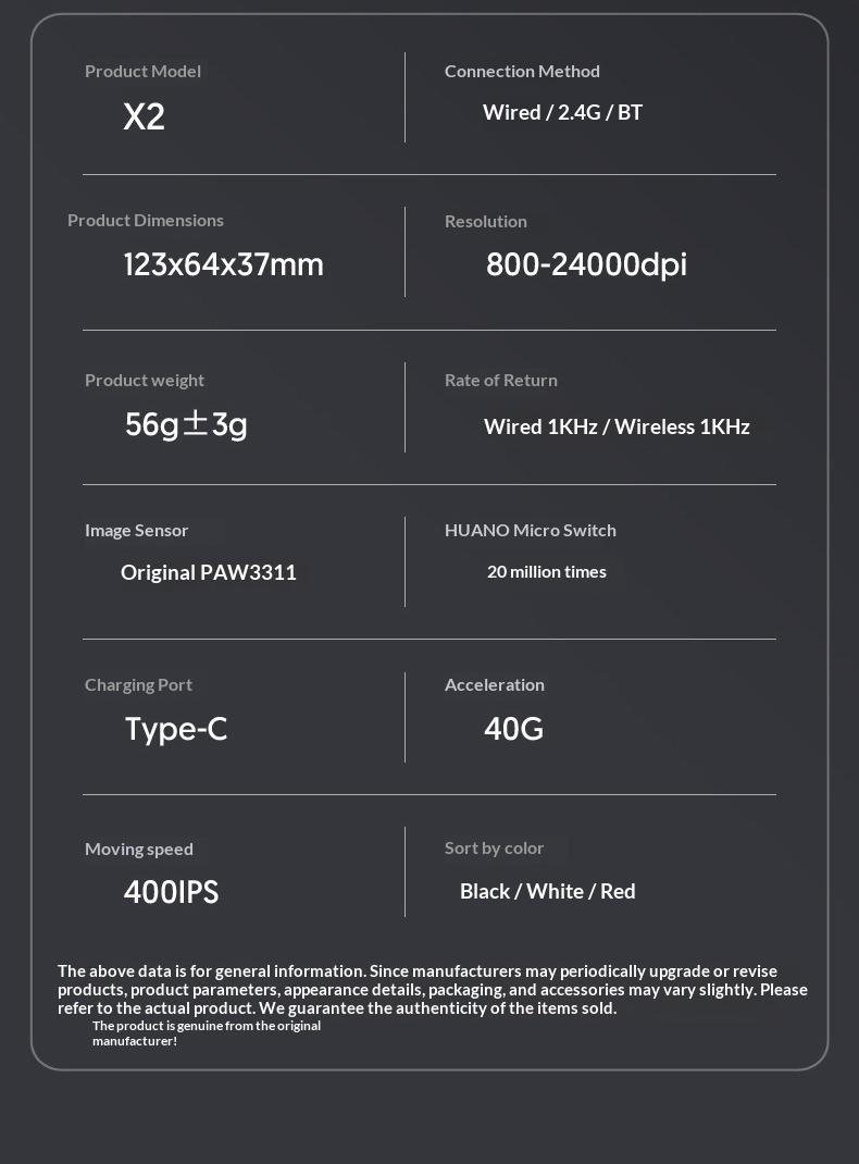 Digitex Free Wolf X2 Lightweight PAW3311 draadloze Bluetooth gamingmuis met drie modi en oplaadstation met RGB-verlichting_voghion.com