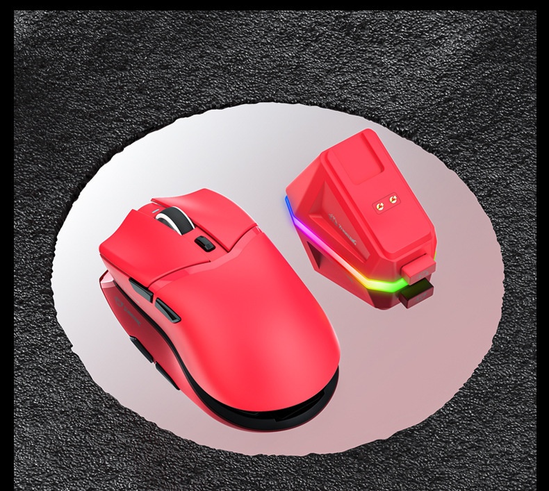 Digitex Free Wolf X2 Lightweight PAW3311 draadloze Bluetooth gamingmuis met drie modi en oplaadstation met RGB-verlichting_voghion.com