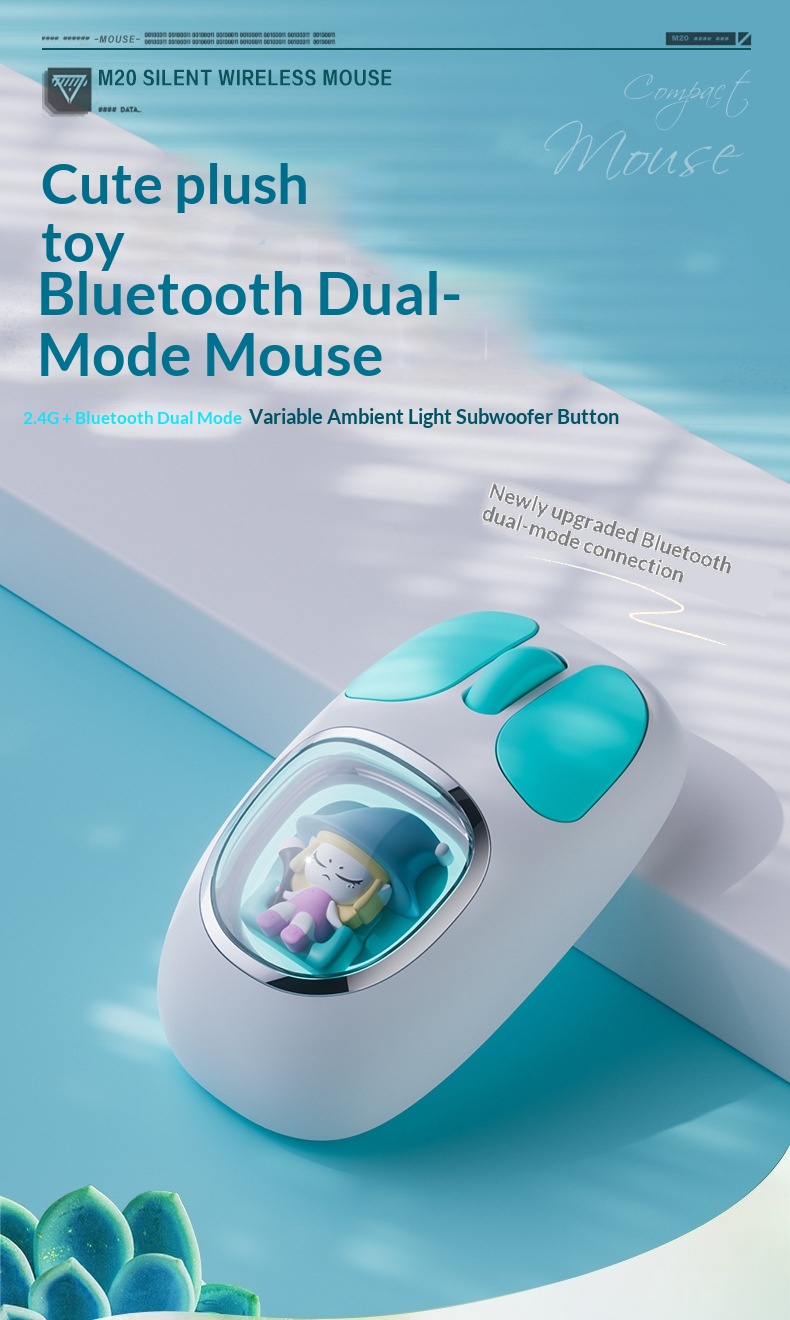 Digitex Digitex Girls Mouse Silent Office Computer Notebook Rechargeable Game Bluetooth Mobile Phone Tablet Wireless Dual Mode_voghion.com