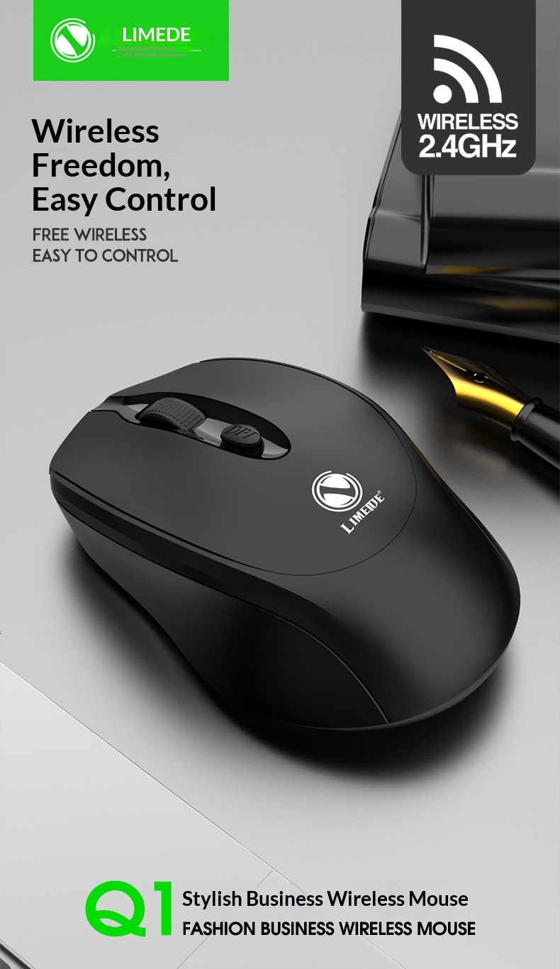 Digitex Digitex LIMEIDE Lime Q1 draadloze 2.4G USB-muis voor laptop en desktopcomputer_voghion.com