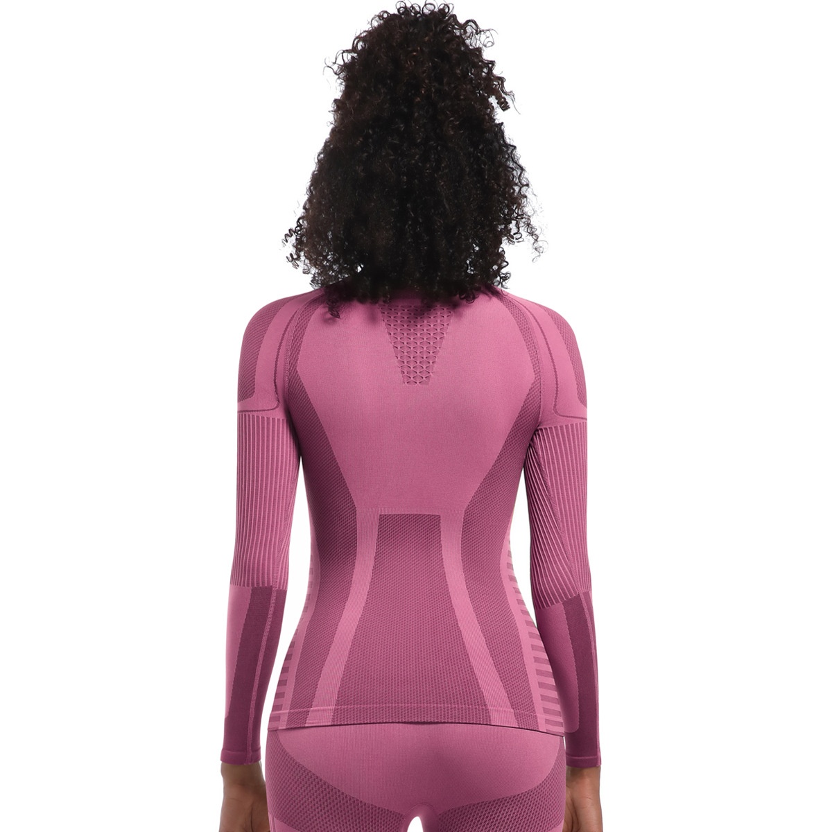 Cross-Border New Seamless Knitted Long Tight-Fitting High Elastic Ski Long-Sleeved Sports Running Fitness Yoga Suit Top_desvips.com