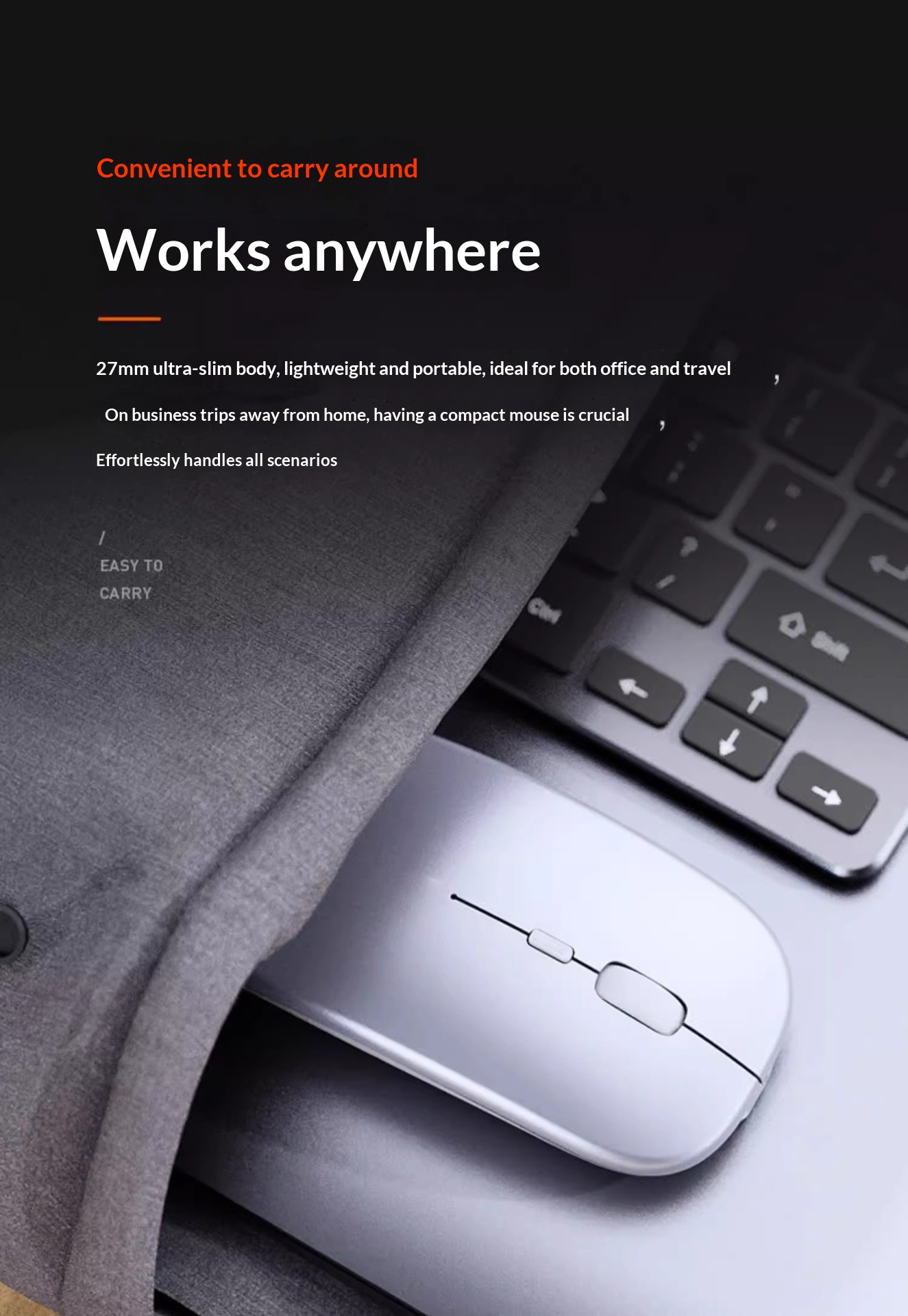 Digitex Kabellose, geräuschlose Maus für Laptop, Computer, Tablet usw. (Bluetooth) – Büro und Büro_voghion.com