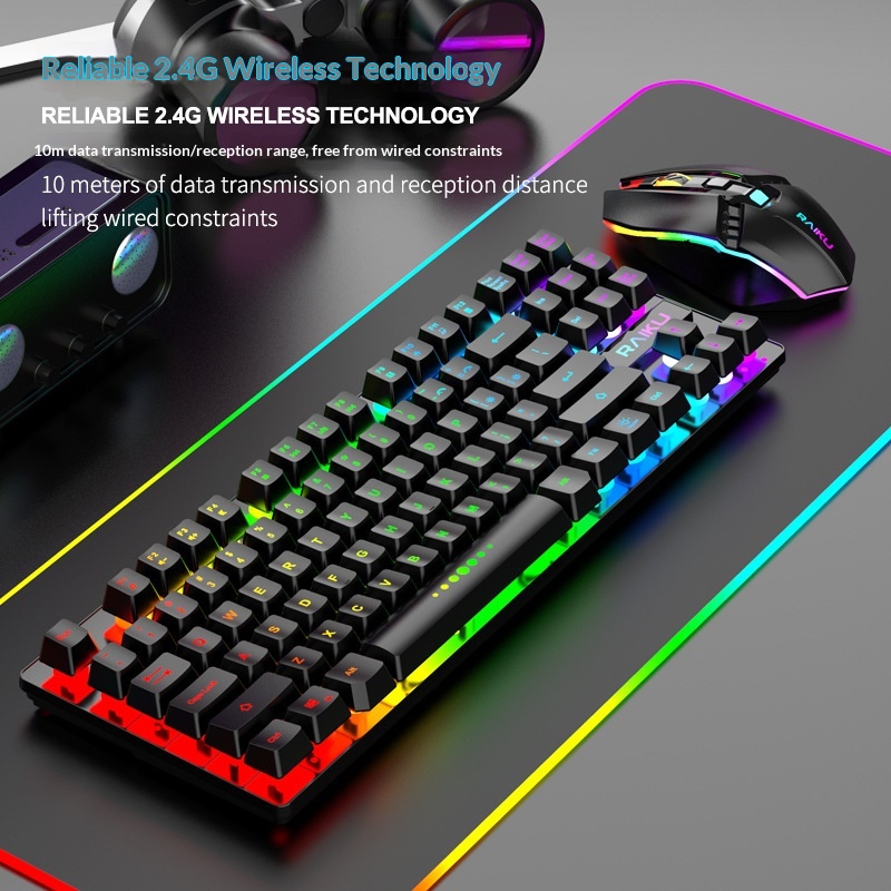 Digitex Digitex RAIKU R905 Wireless Charging Gaming Illuminated Keyboard And Mouse Set_voghion.com