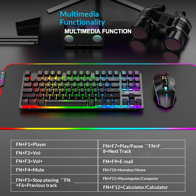 Digitex Digitex RAIKU R905 Wireless Charging Gaming Illuminated Keyboard And Mouse Set_voghion.com