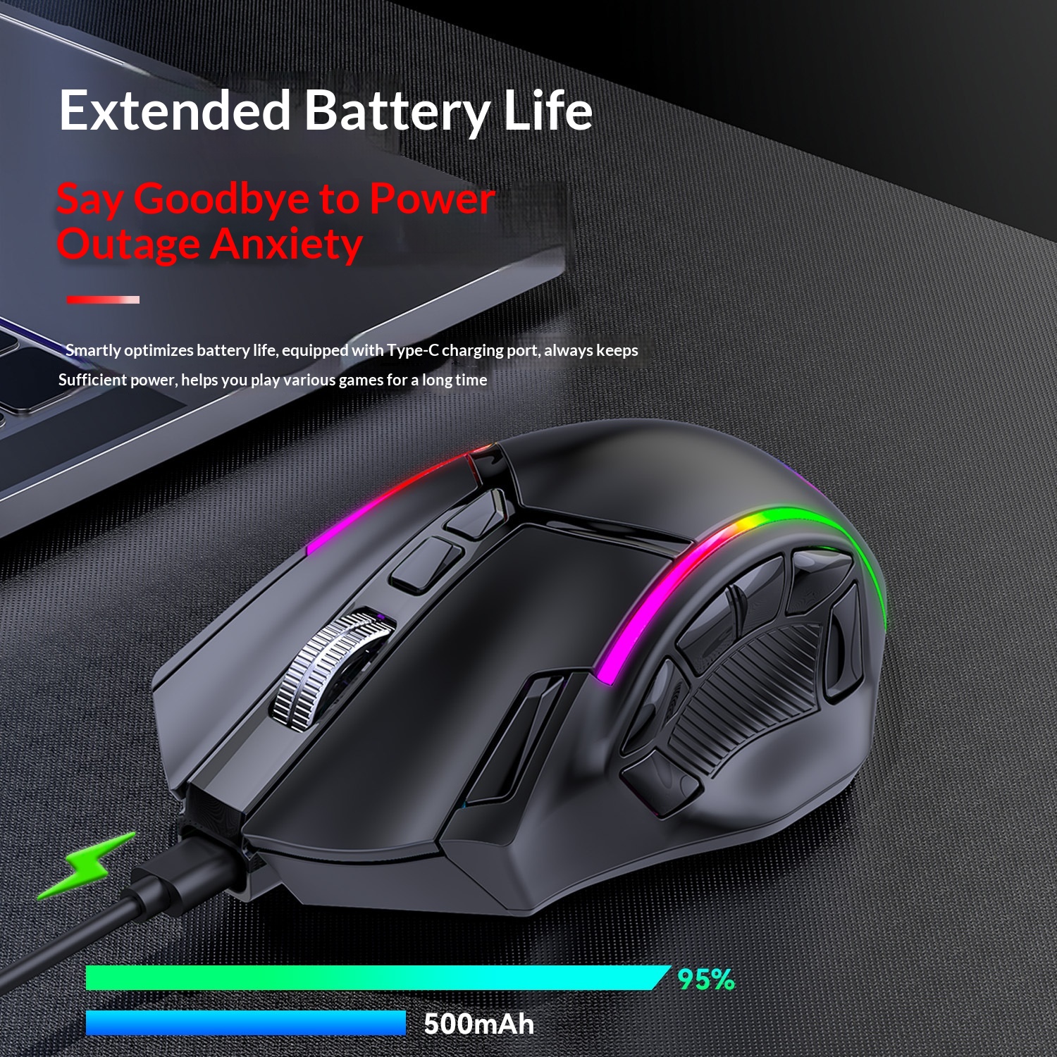 Digitex Digitex 24000DPI Full Speed 12-Key Wireless Three-Mode Ro Definition Gaming Mouse One Piece Minimum Order Computer_voghion.com